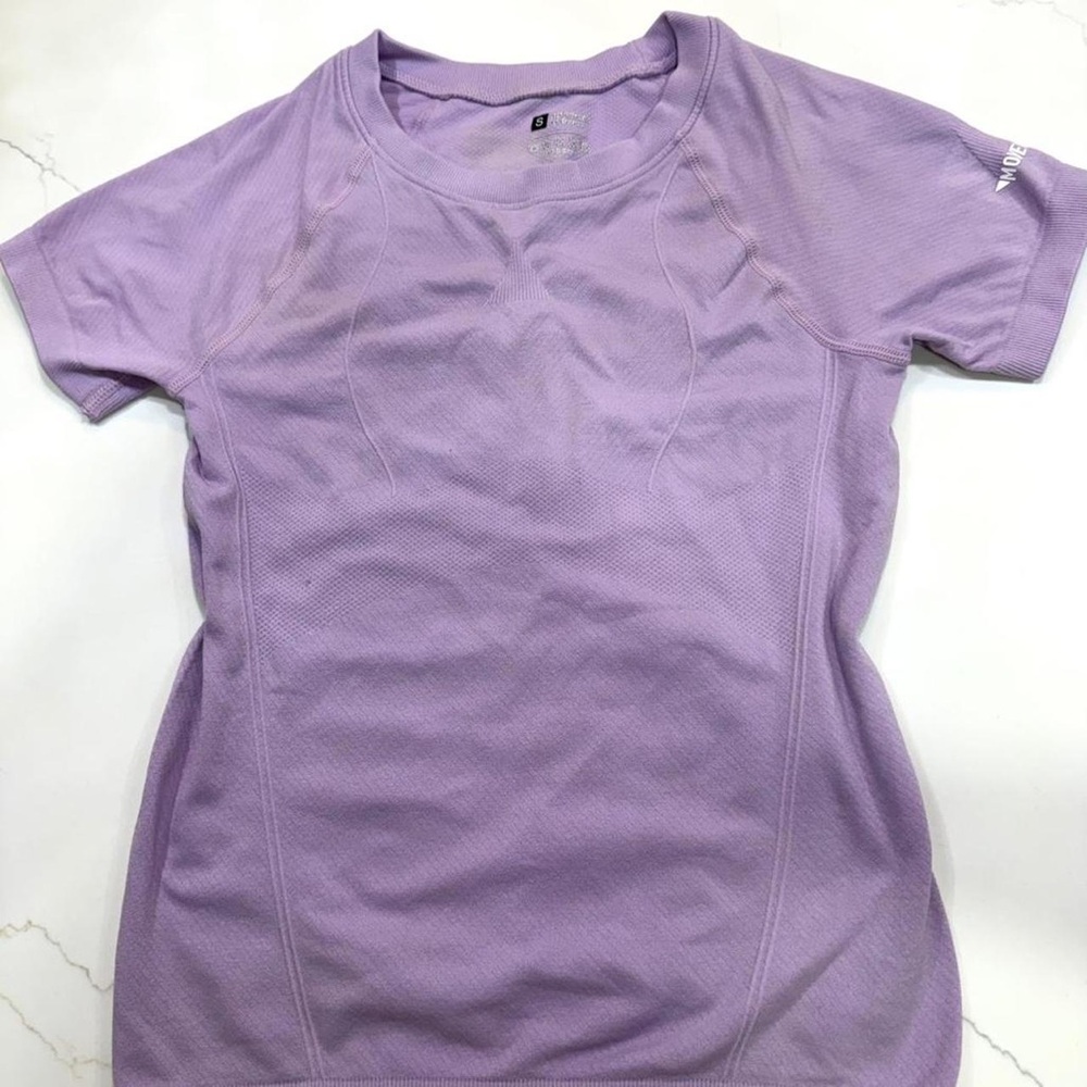 SHEIN Lavender Short-Sleeve Crop Tee